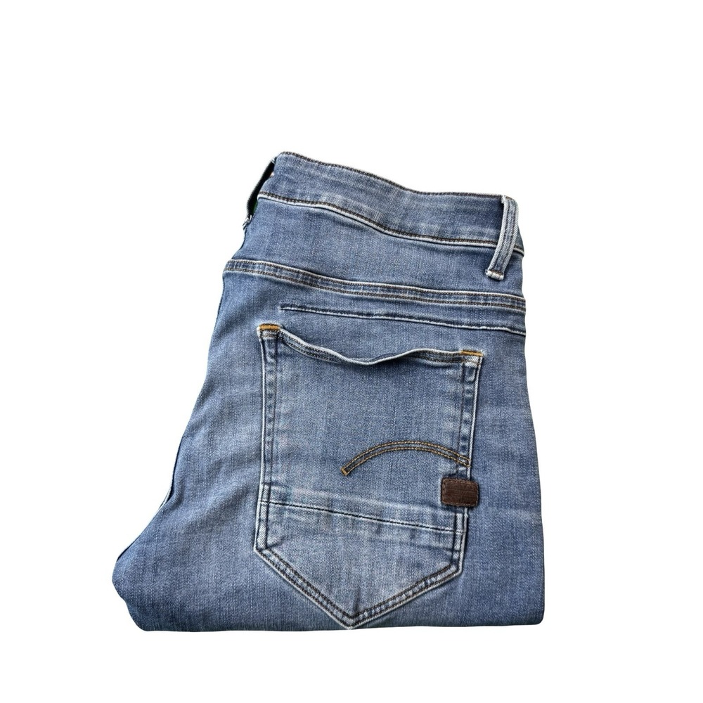 G-Star Raw D-Staq 5-Pocket Slim Tapered Blue Stretch Jeans Mens 33x30
